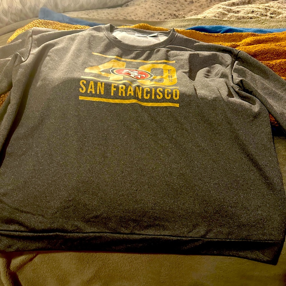 This sweater is so comfortable and it’s a 49ers sweater